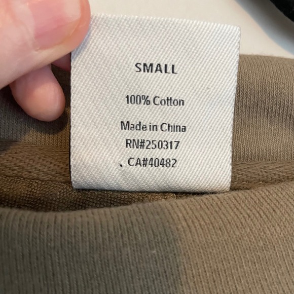 Varley Lyle Terry cloth sweatshirt green S activewear athletic athleisure casual - Picture 5 of 7